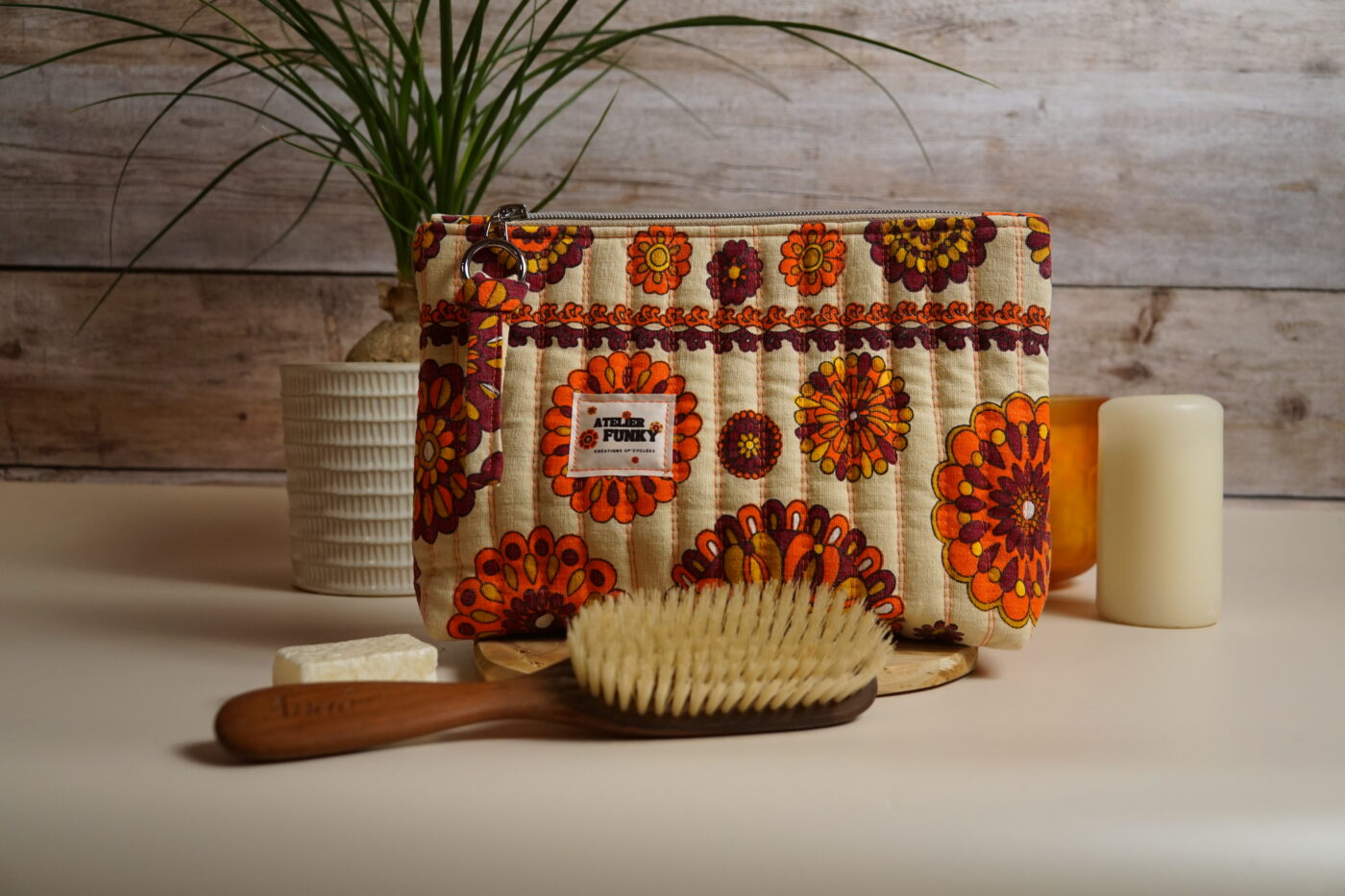 Petite trousse triangle "mandala" rayé – Image 5