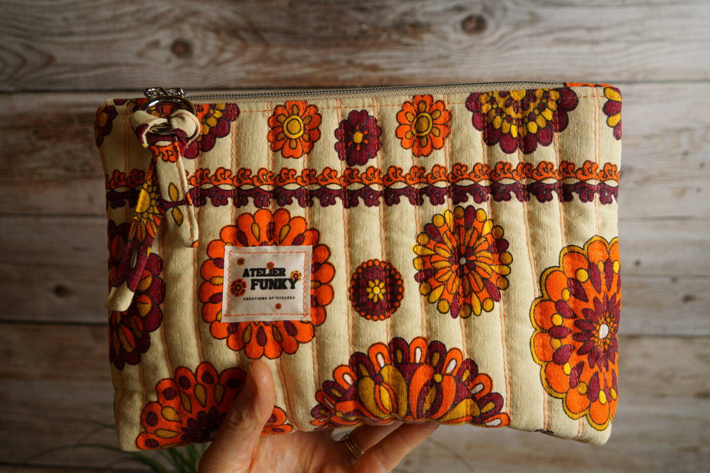 Petite trousse triangle "mandala" rayé – Image 8