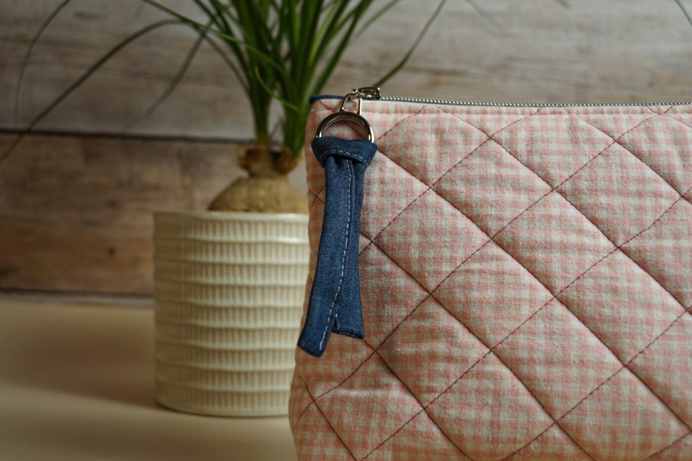 NEW Petite trousse triangle vichy rose NEW – Image 4