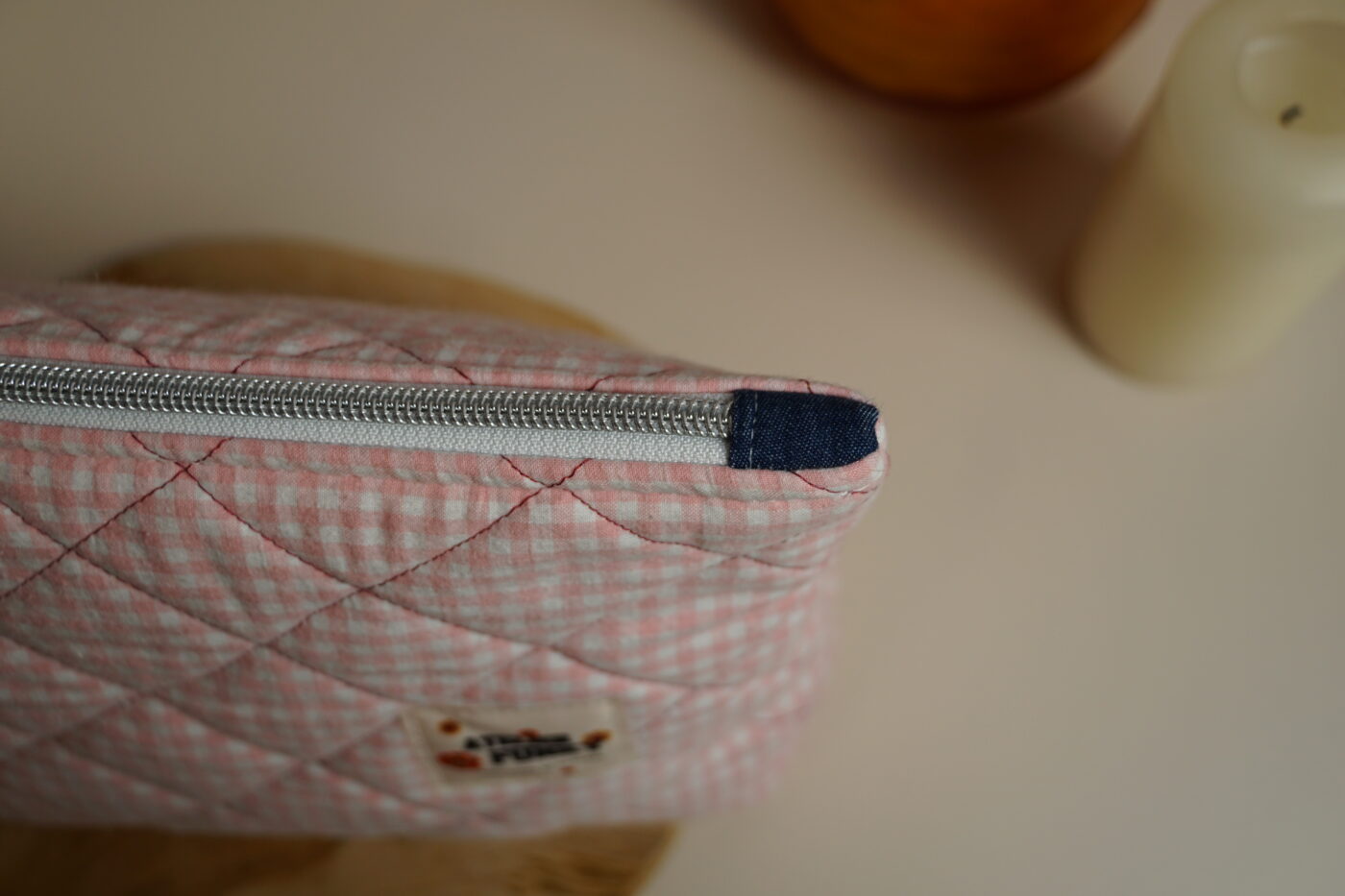 NEW Petite trousse triangle vichy rose NEW – Image 7