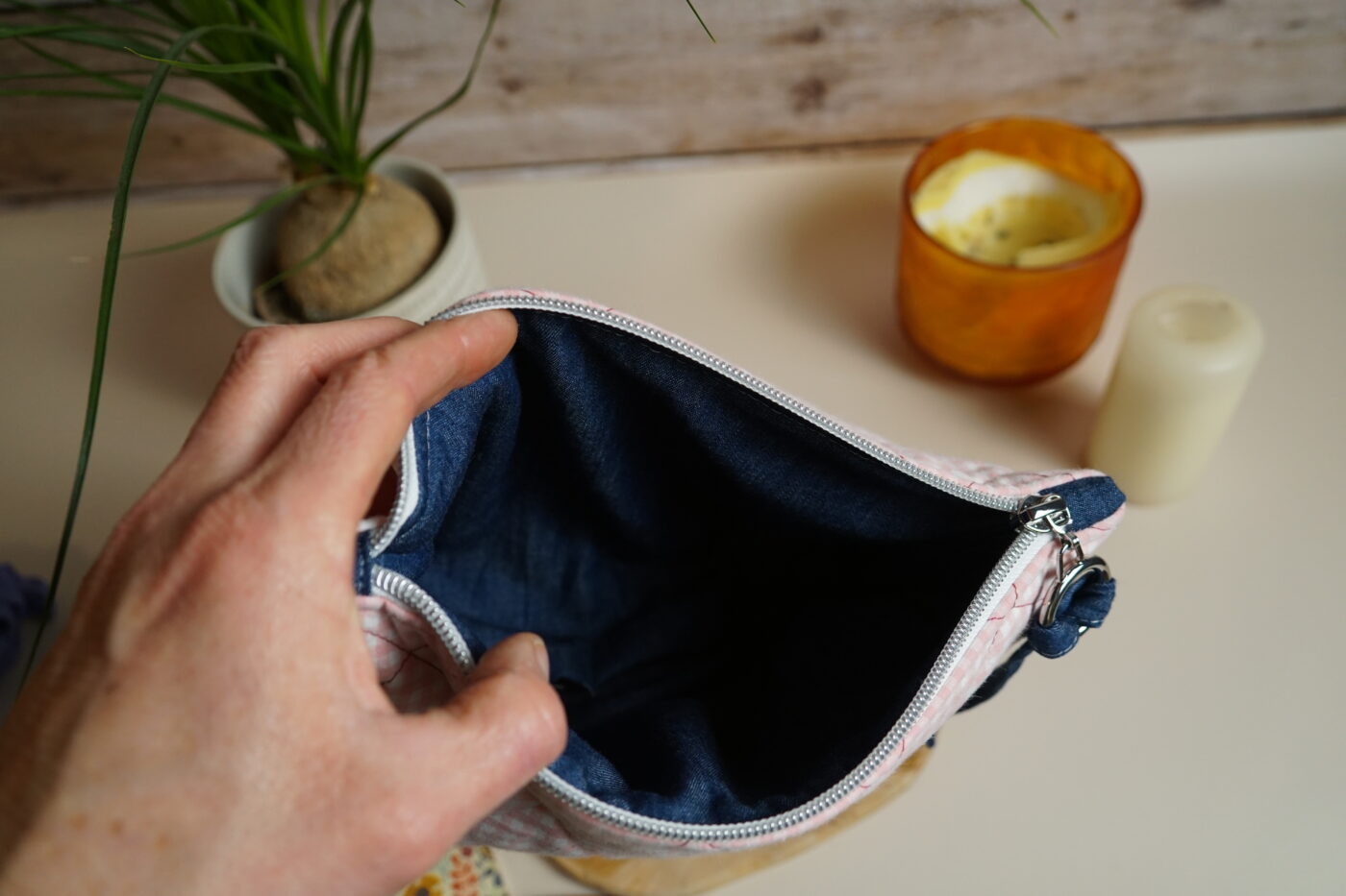 NEW Petite trousse triangle vichy rose NEW – Image 6