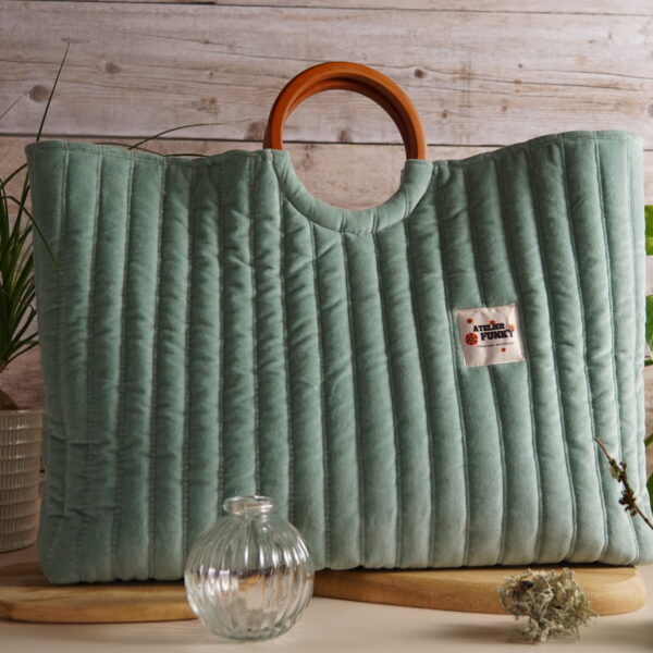 NEW Sac cabas velours bleu NEW