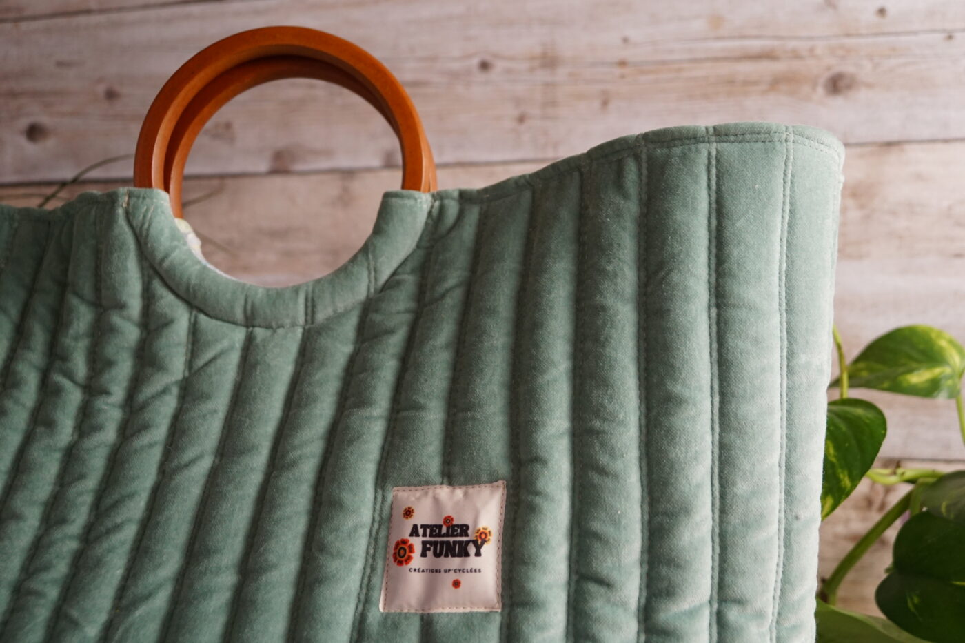 NEW Sac cabas velours bleu NEW – Image 2