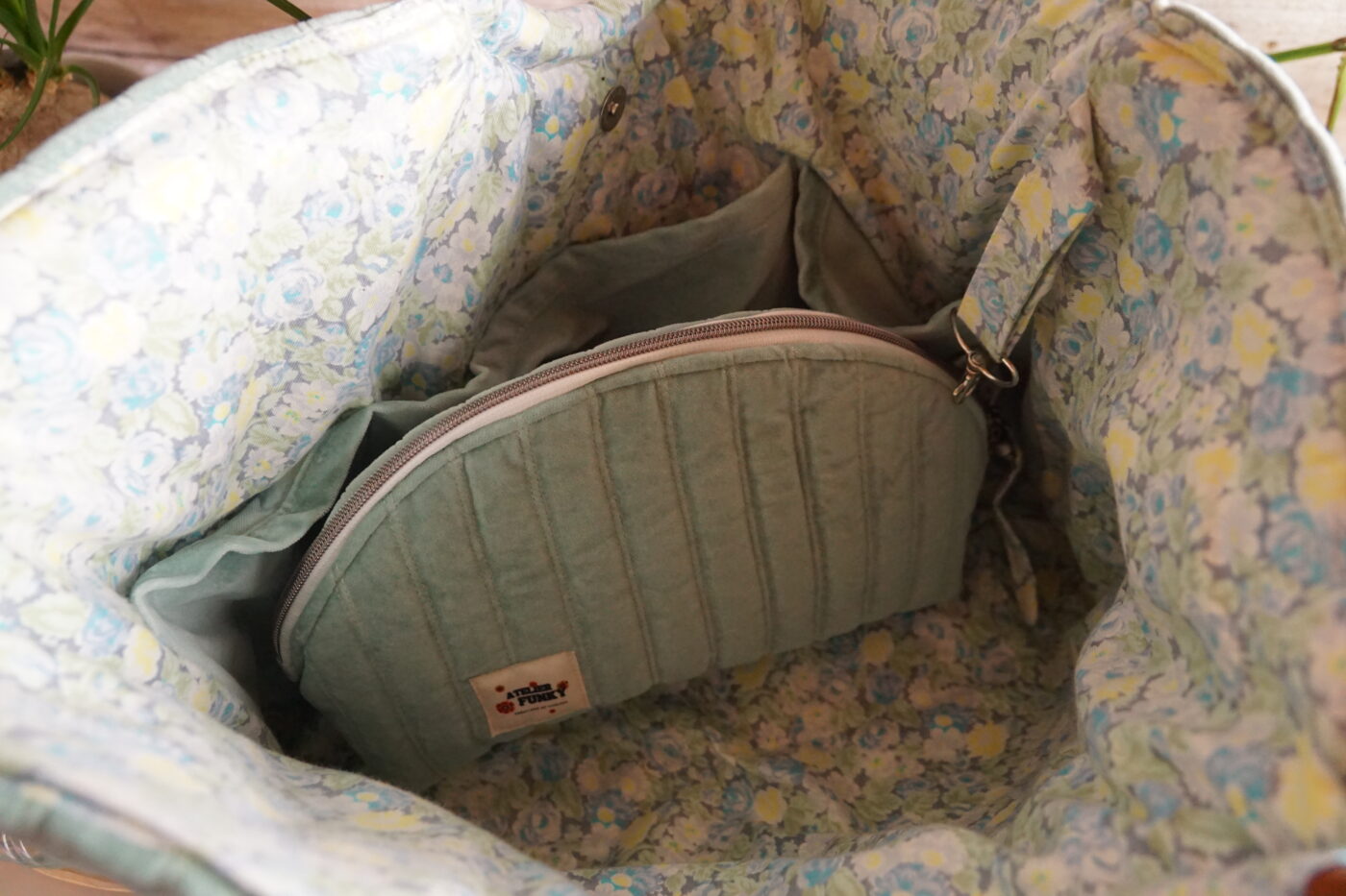 NEW Sac cabas velours bleu NEW – Image 5