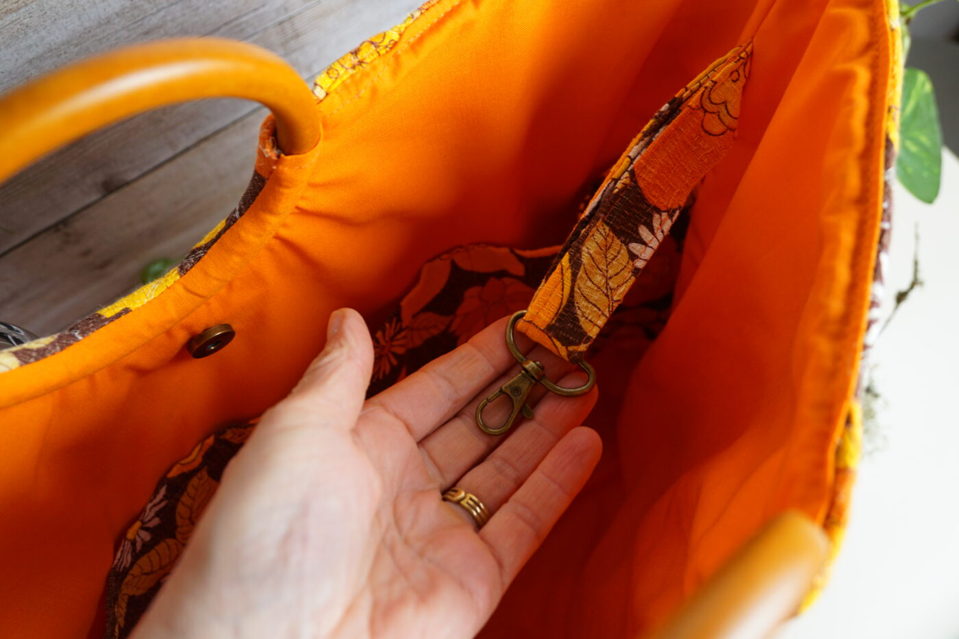 Sac cabas "orange flower" – Image 4