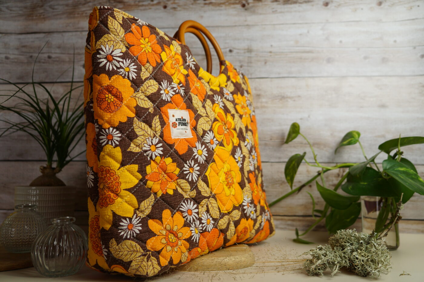 Sac cabas "orange flower" – Image 6
